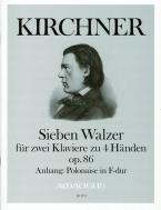 Seven waltzes for two pianos four hands 