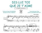 Dis lui toi que je t'aime 