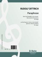 Paraphrase on the Emperor's hymn (german national anthem) for organ 