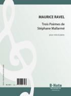 Trois Poèmes de Stéphane Mallarmé para canto y piano 