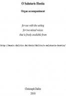 Organ accompaniment for 'O salutaris hostia' 