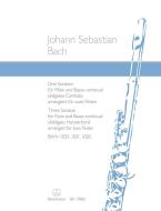 3 Sonatas para flauta y bajo continuo/obbligato clave BWV 1033, 1031, 1020 