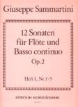 6 Sonatas Op. 2 for Flute and Basso continuo, Vol. 1 