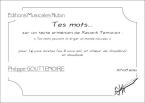 Tes mots… 