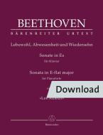 Sonata para piano en mi bemol mayor operador. 81a 'Les Adieux' Download