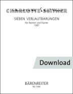 Siete pronunciamientos para barítono y piano Download