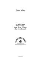 Lurralde - Pour Quatuor à Cordes 