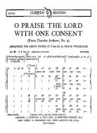 O Praise The Lord With One Consent TTBB(Tonic) 
