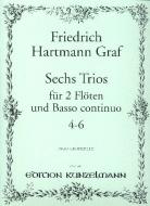 6 Trios für 2 Flöten und Bc. Band 