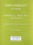 6 Sonaten op. 1: Nr. 3 g-Moll 