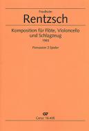 Komposition für Flöte, Violoncello und Schlagzeug 