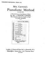 Mrs Curwen's Pianoforte Method Unbarred Sentences Steps I-VI 