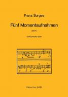 Fünf Momentaufnahmen für Klarinette allein 