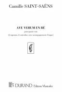 Ave Verum En Re pour Quatre Voix 