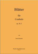 Blätter für Cembalo op. 28, 2 