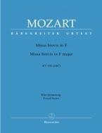 Missa brevis en fa mayor KV 192 (186s) Standard