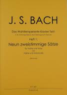 9 zweistimmige Sätze aus: Das Wohltemperierte Klavier Heft 1 