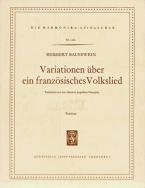 Variationen über ein französisches Volkslied 
