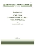 It Is Pain Flowing Down Slowly On A White Wall 