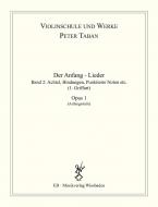 Der Anfang - Lieder (mit 2. Violine) op. 1 Band 2 
