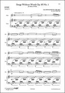 Songs Without Words Op. 85 No. 1 