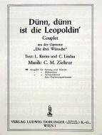 Dünn ist die Leopoldin Couplet aus Die 3 Wünsche 