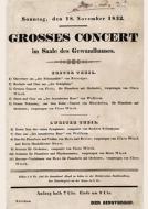Programmzettel eines Gastspiels im Zwickauer Gewandhaus 