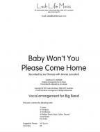 Baby Won't You Please Come Home 