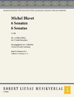 Six sonatas Vol. 2 Standard