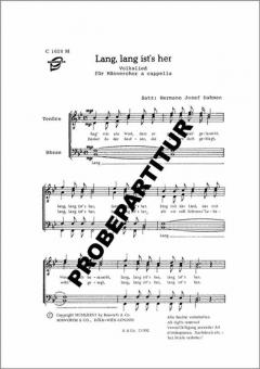 Lang, lang ists her 