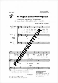 Es flog ein kleines Waldvögelein 