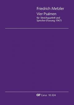 Vier Psalmen für Streichquartett und Sprecher 