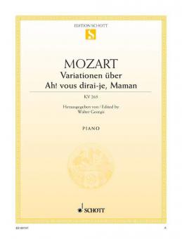 Variations Ah! Vous Dirai-Je, Maman K.265 Download