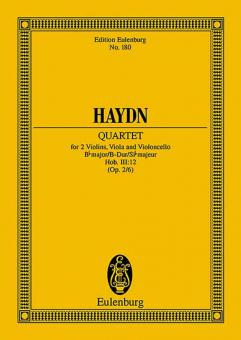 Streichquartett B-Dur op. 2/6 Hob. III: 12 