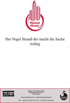 Der Vogel Strauss der macht die Sache richtig 
