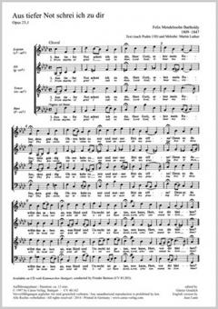 Aus tiefer Not schrei ich zu dir op. 23 Standard