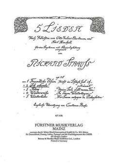 Five Songs to Poems by Otto Julius Bierbaum and Karl Henckell Op. 48/2 Download