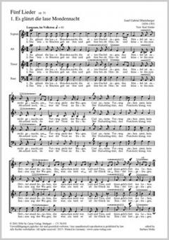 Fünf Chorlieder (Mörike) 
