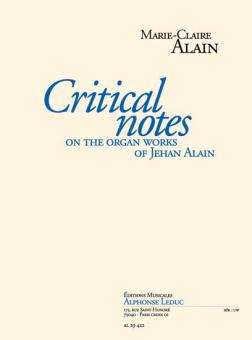 Critical Notes On The Organ Work Of Jehan Alain 
