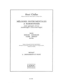 Melodies Instrumentales à Harmoniser Vol. 6: Mozart 