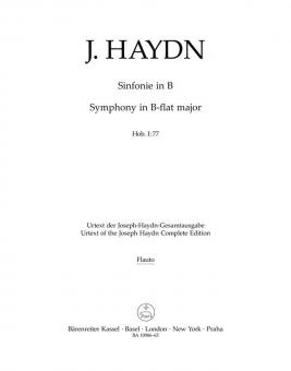 Symphony B flat major Hob. I:77 