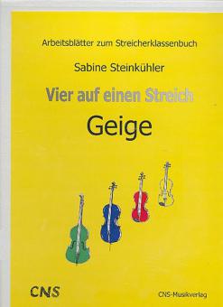 4 auf einen Streich - Arbeitsblätter  Violine 