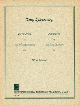 Cadenzas to Mozart's violin concerts 