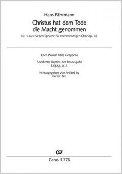 Christus hat dem Tode die Macht genommen op. 45/1 Standard