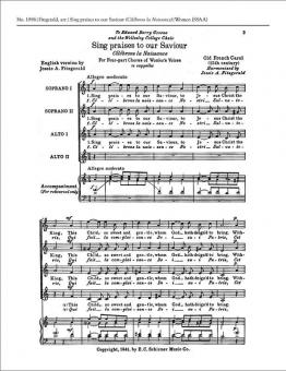 Sing Praises to Our Savior 