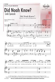 Did Noah Know? 
