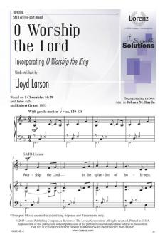 O Worship The Lord 