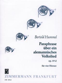 Paraphrase über ein alemannisches Volkslied op. 59d 