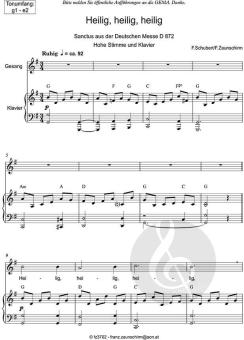 Zum Sanctus (Heilig, heilig) hoch 