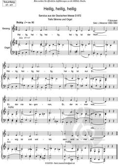 Zum Sanctus (Heilig, heilig) tief 